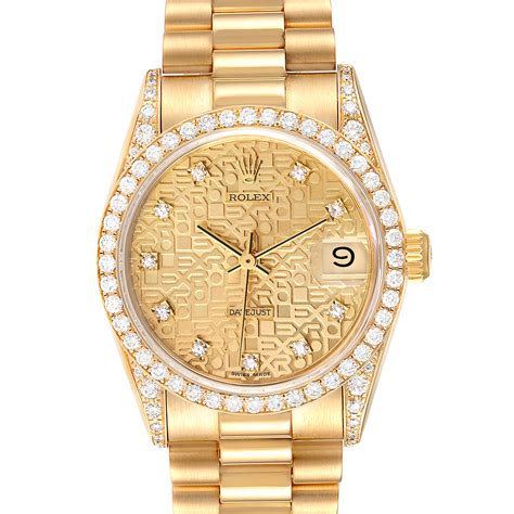 midsize gold rolex watches